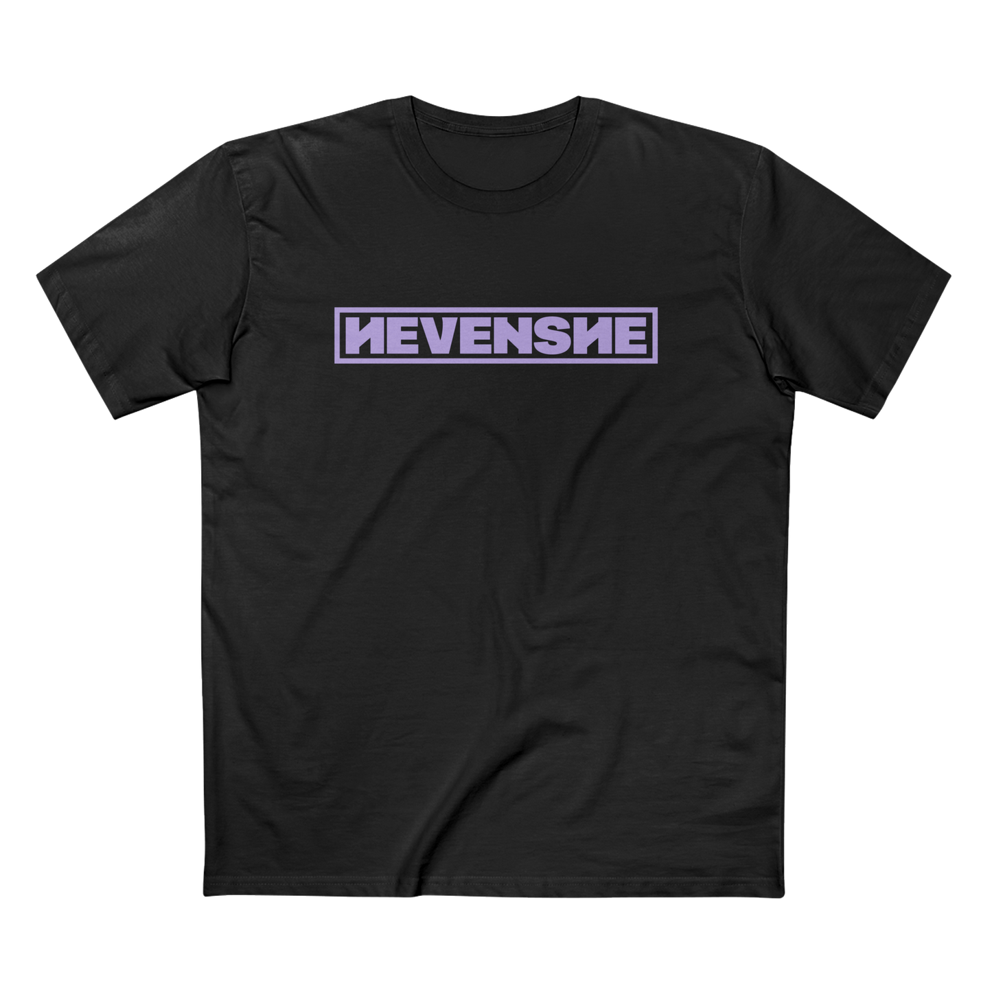 Hevenshe Lavender Logo on Black Tee