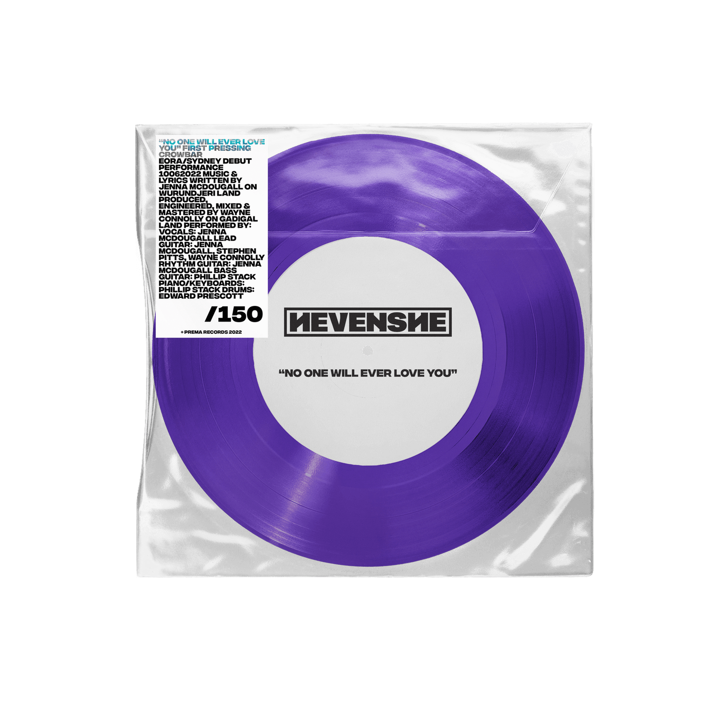 'No One Will Ever Love You' 7" Purple Vinyl (Signed)